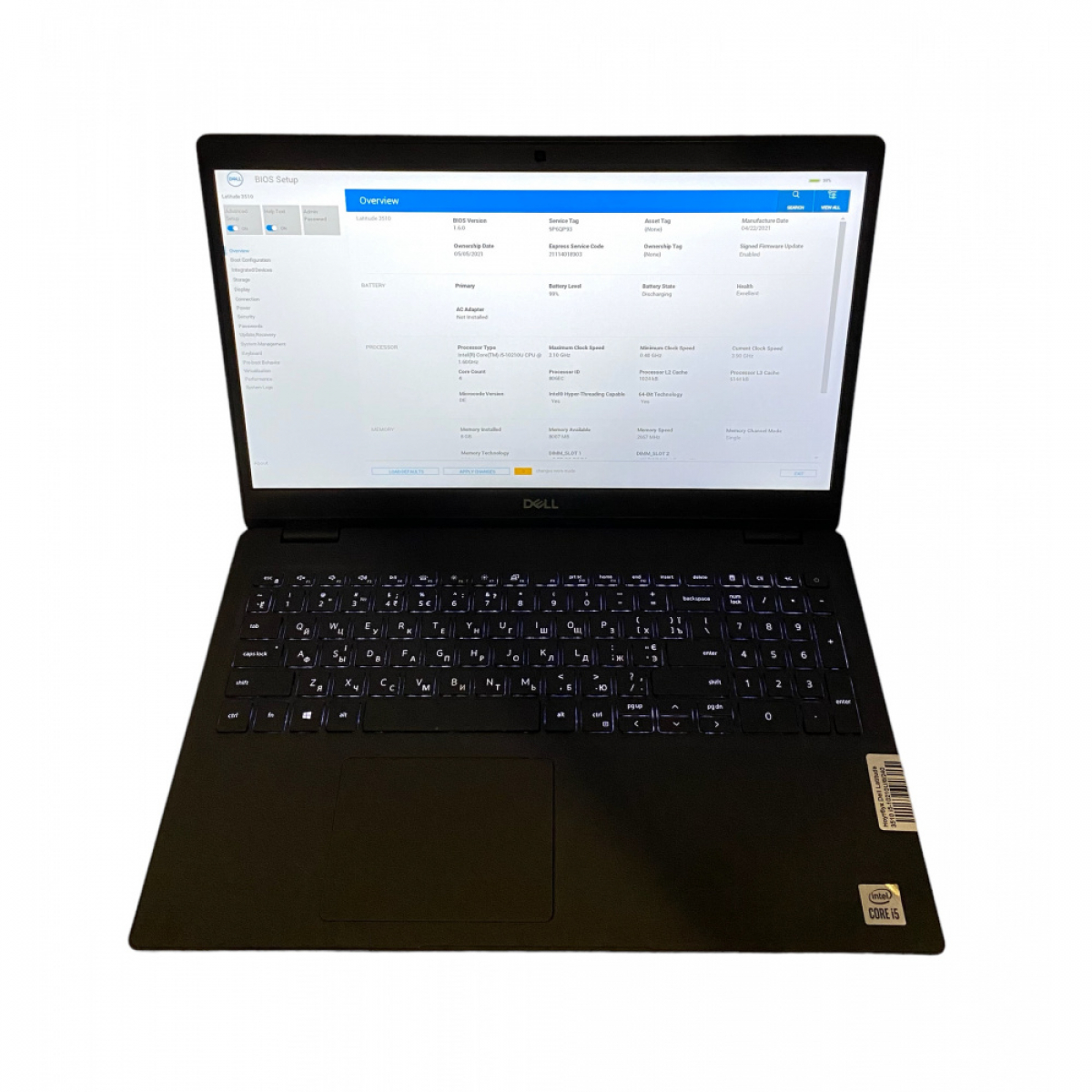 Ноутбук Dell Latitude 3510 i5-10210U/8/240 SSD - Class A- - Фото 5