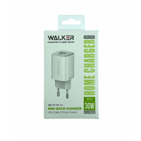 Мережевий зарядний пристрій WALKER WH-60 PD+QC 3.0, White