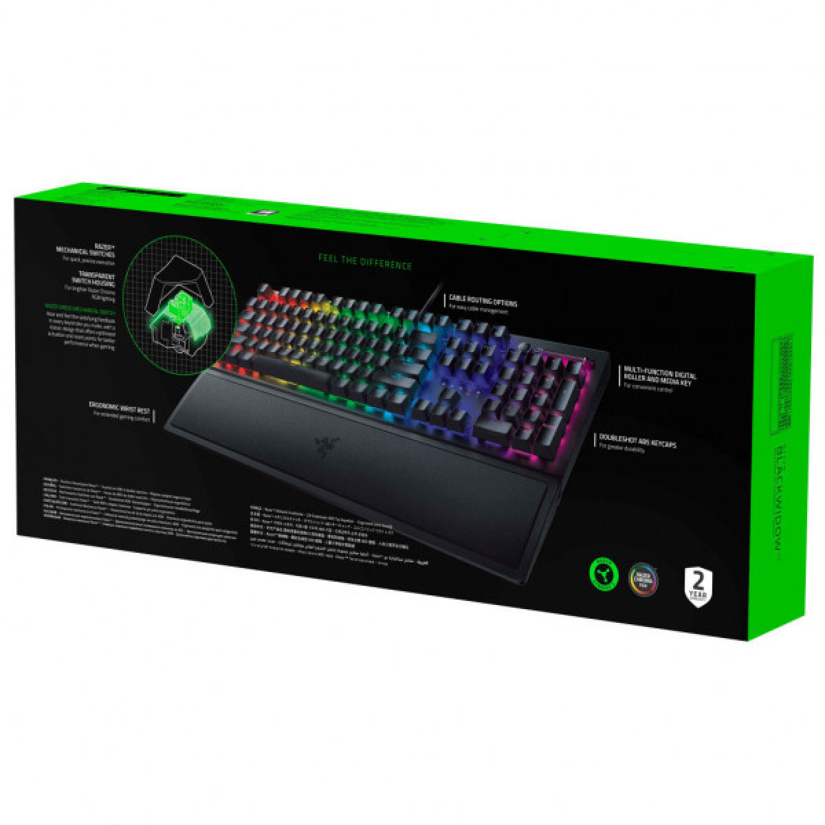 Клавиатура Razer BlackWidow V3 Razer Green Switch USB Black (RZ03-03540800-R3R1) - Фото 8