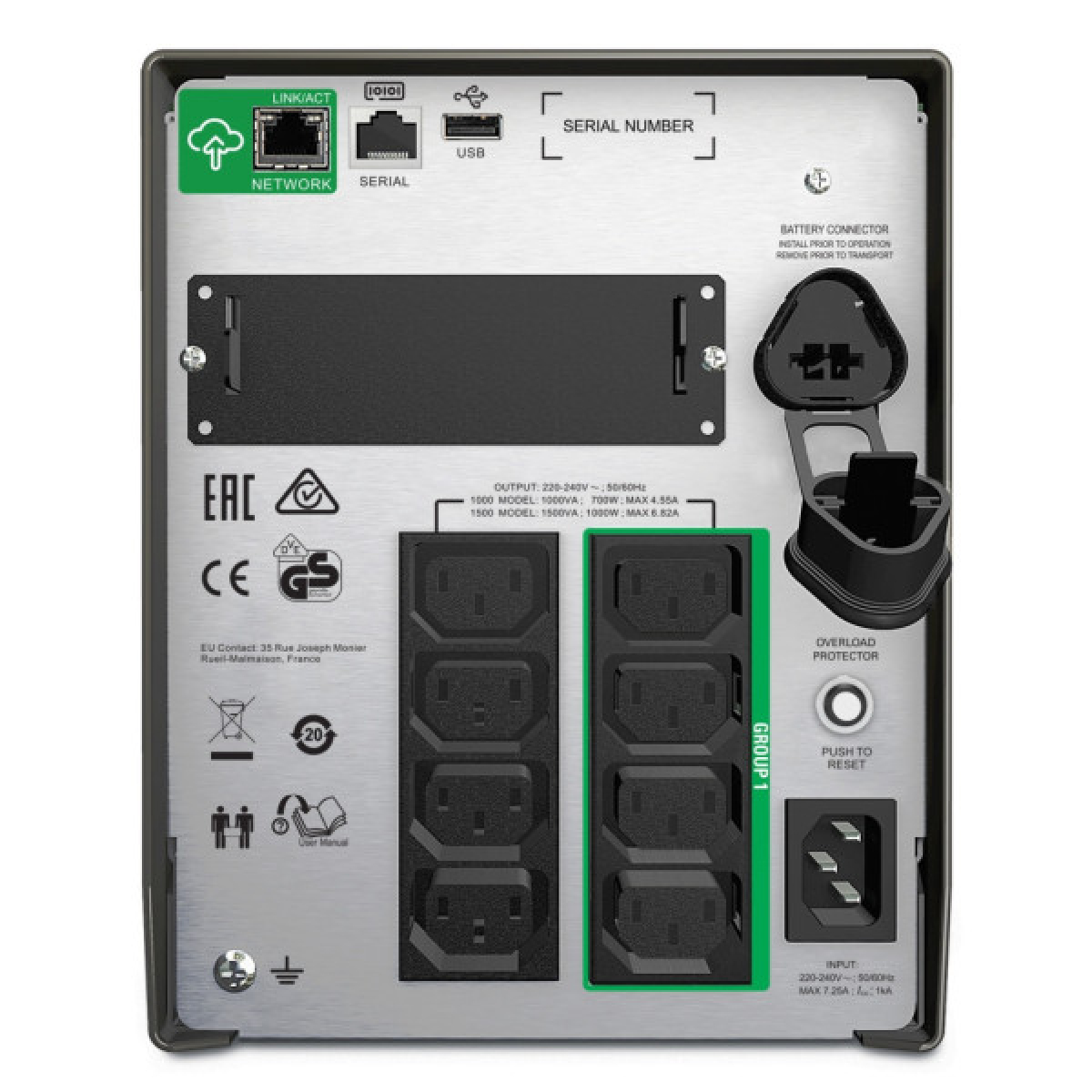 Пристрій безперебійного живлення APC Smart-UPS 1000VA LCD SmartConnect (SMT1000IC) - Фото 2