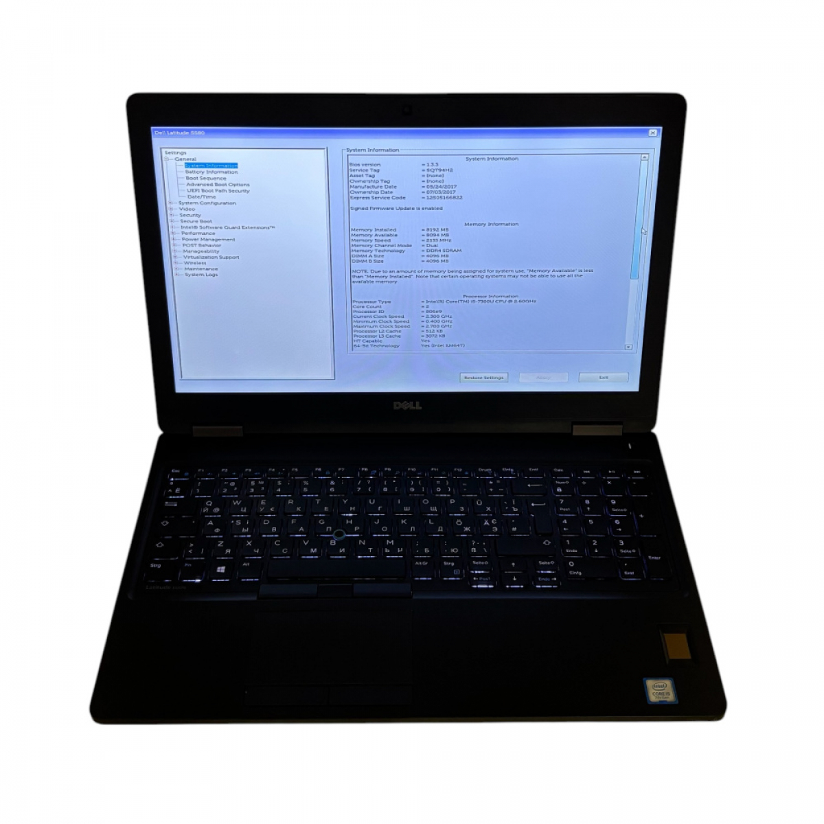 Ноутбук DELL Latitude 5580 i5-7300U/8/120 SSD - Class A- - Фото 5