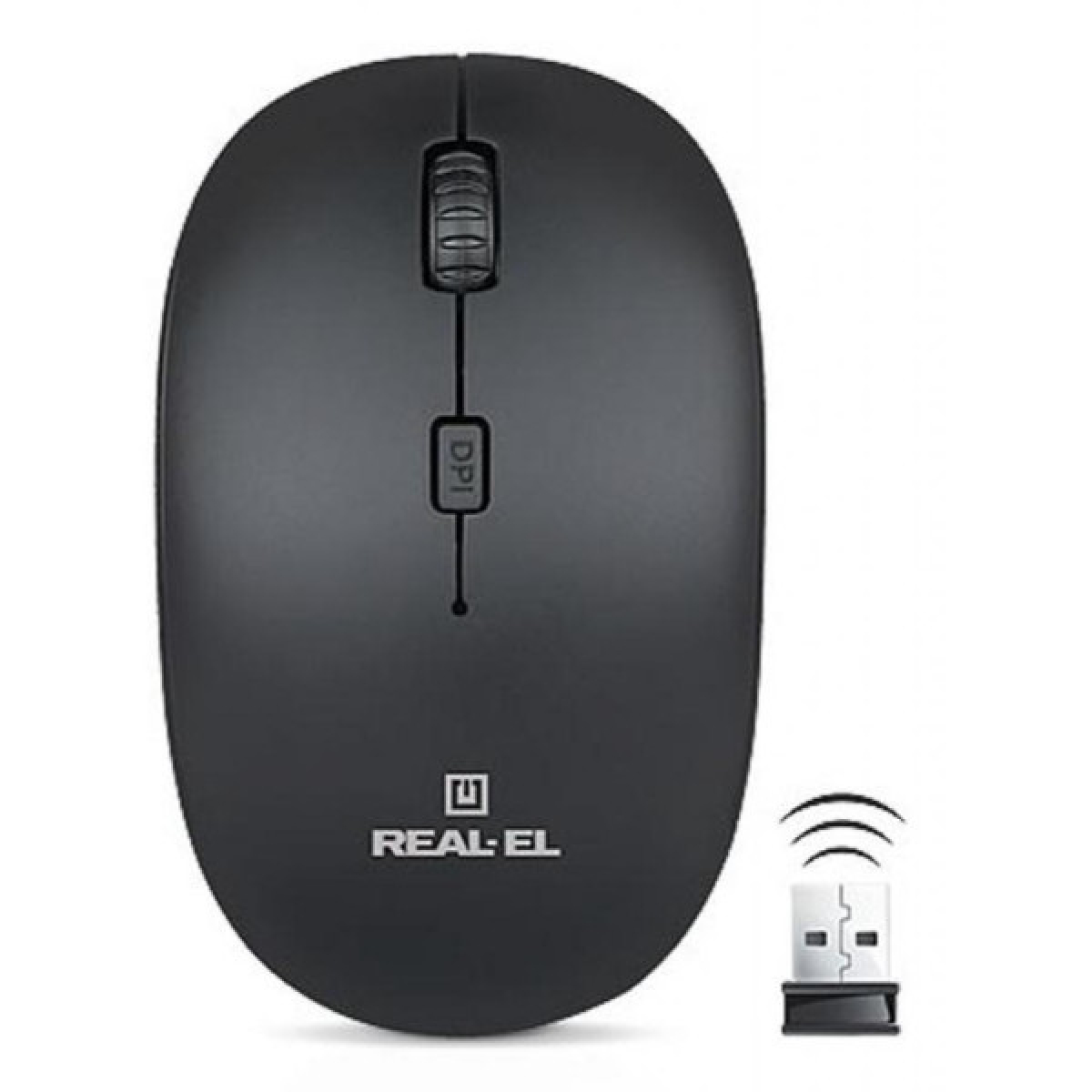 Мышка REAL-EL RM-301 black - Фото 2
