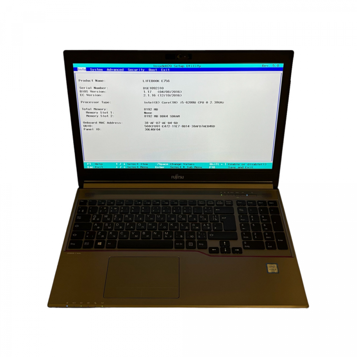 Ноутбук FUJITSU Lifebook E756 i5-6200U/8/120 SSD - Class A-- - Фото 5
