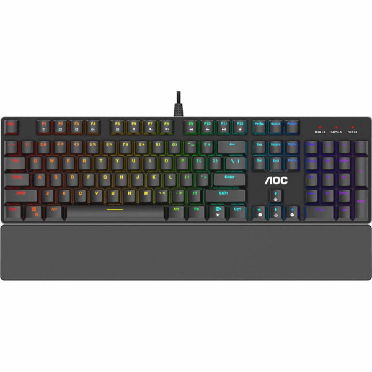 Клавіатура AOC GK500 RGB Outemu Red USB Black (GK500DR2R) - Фото 1