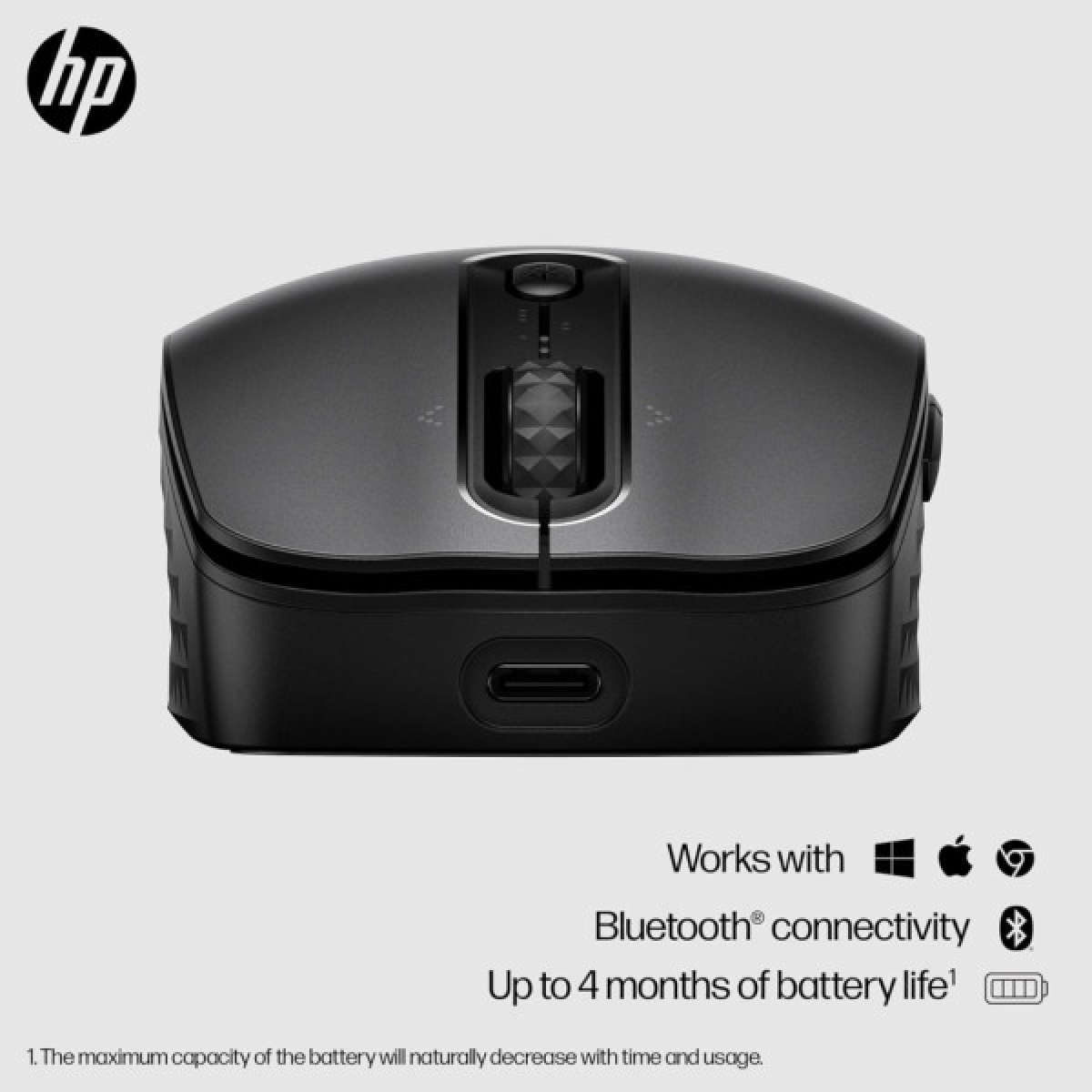 Мышка HP 690 Rechargeable Bluetooth Black (7M1D4AA) - Фото 2