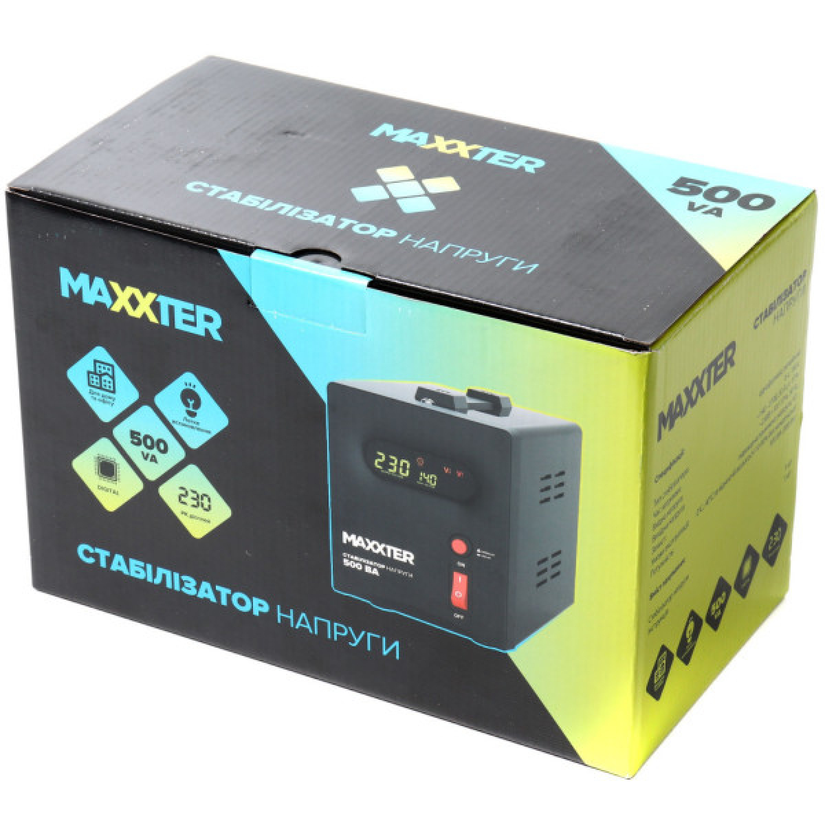 Стабілізатор Maxxter MX-AVR-S500-01 - Фото 3