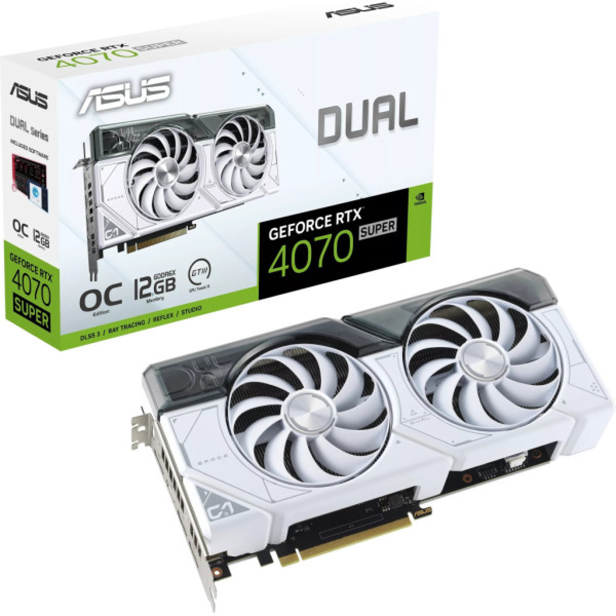 Відеокарта ASUS GeForce RTX4070 SUPER 12Gb DUAL OC WHITE (DUAL-RTX4070S-O12G-WHITE) - Фото 12