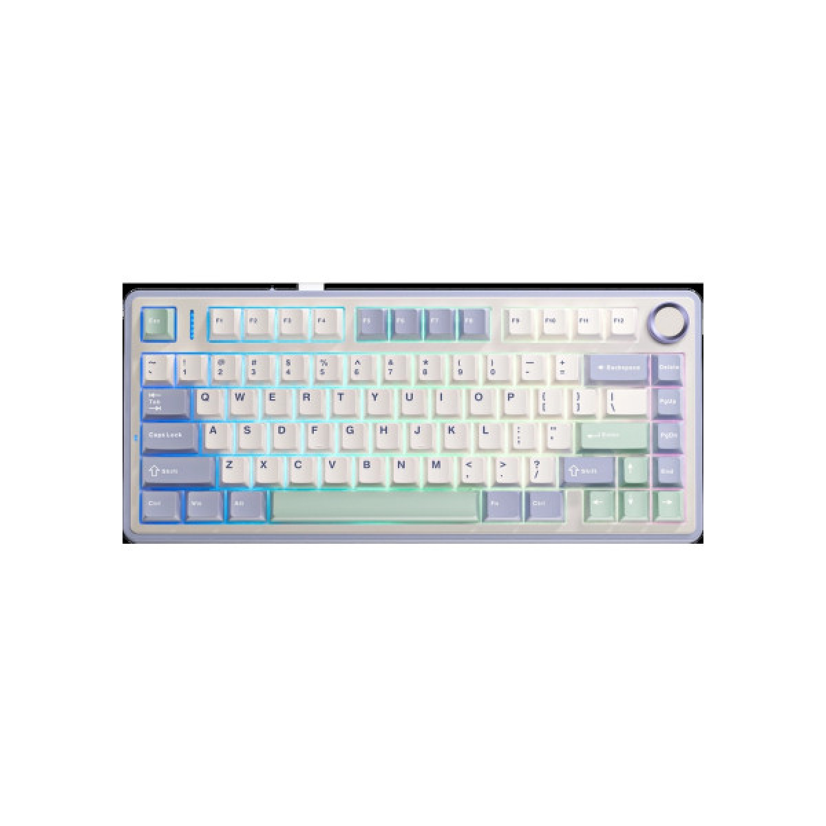 Клавиатура Aula F75 Gasket Greywood V3 switch Hot-Swap PBT Wireless/Bluetooth/USB White (6948391208640) - Фото 1