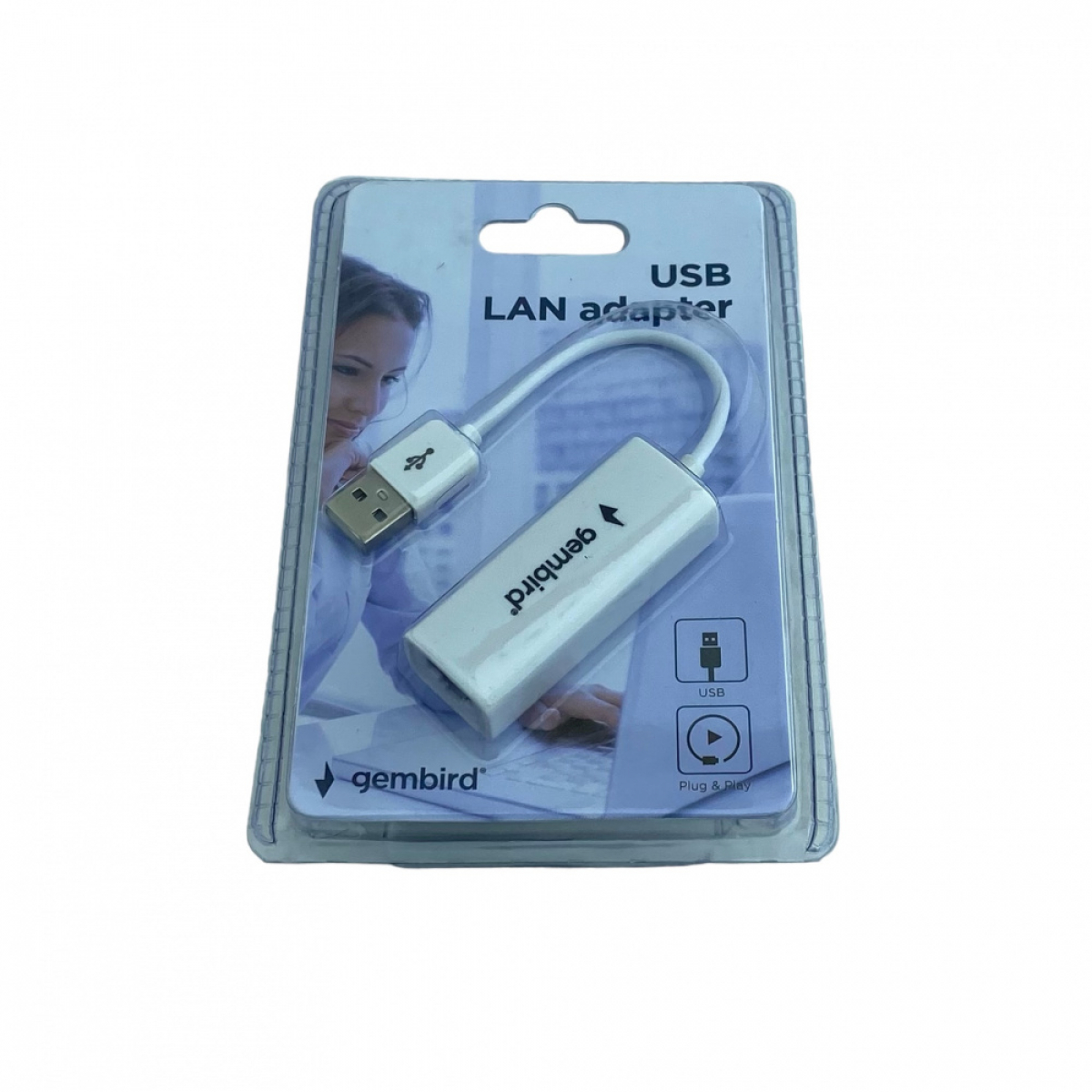 Адаптер Gembird NIC-U2-02 USB - RJ-45 White