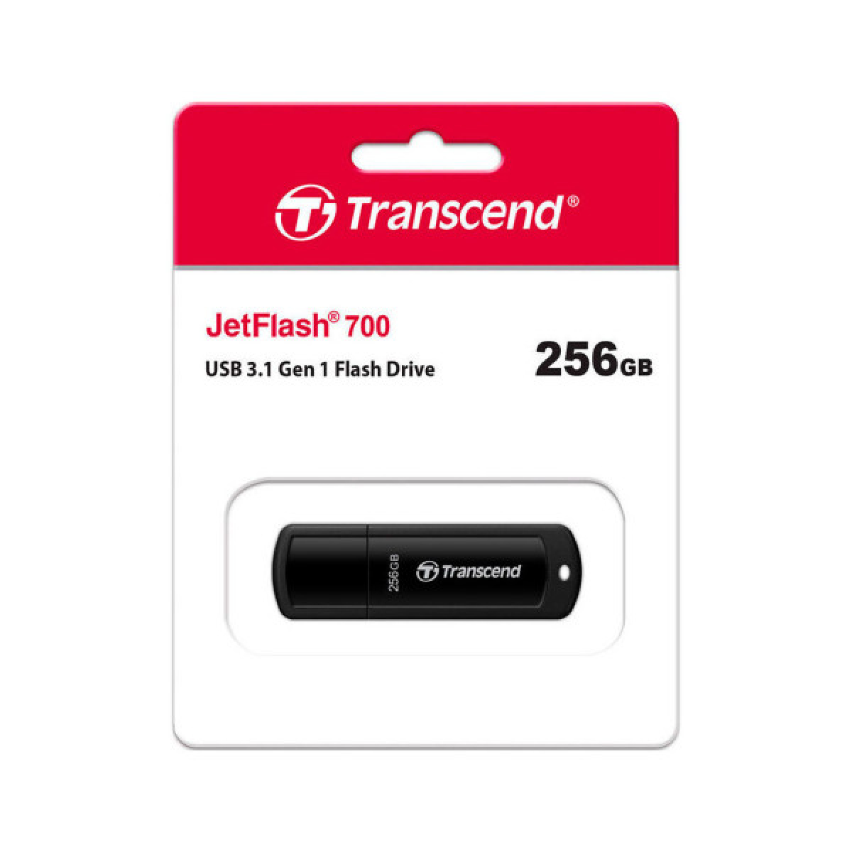 USB флеш накопичувач Transcend 256GB JetFlash 700 Black USB 3.1 (TS256GJF700) - Фото 4