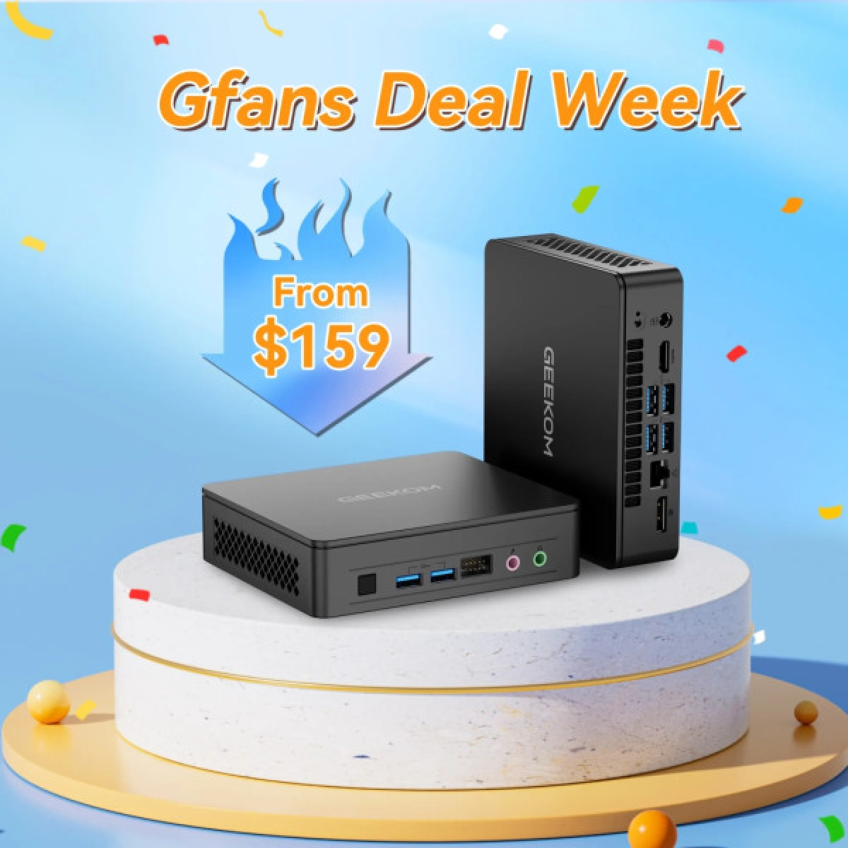 Комп'ютер GEEKOM Mini Air12 Lite / N150, 8, 256, WIN11Pro (GMAir12Lite-N150-8256-EU) - Фото 3