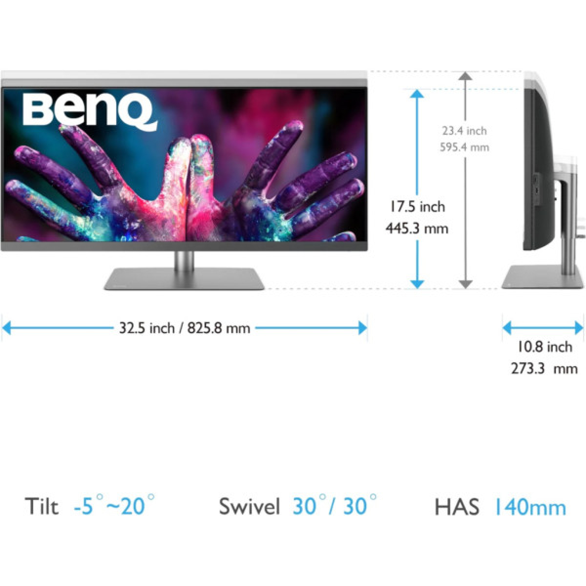 Монитор BenQ PD3420Q (9H.LJHLB.QPE) - Фото 10