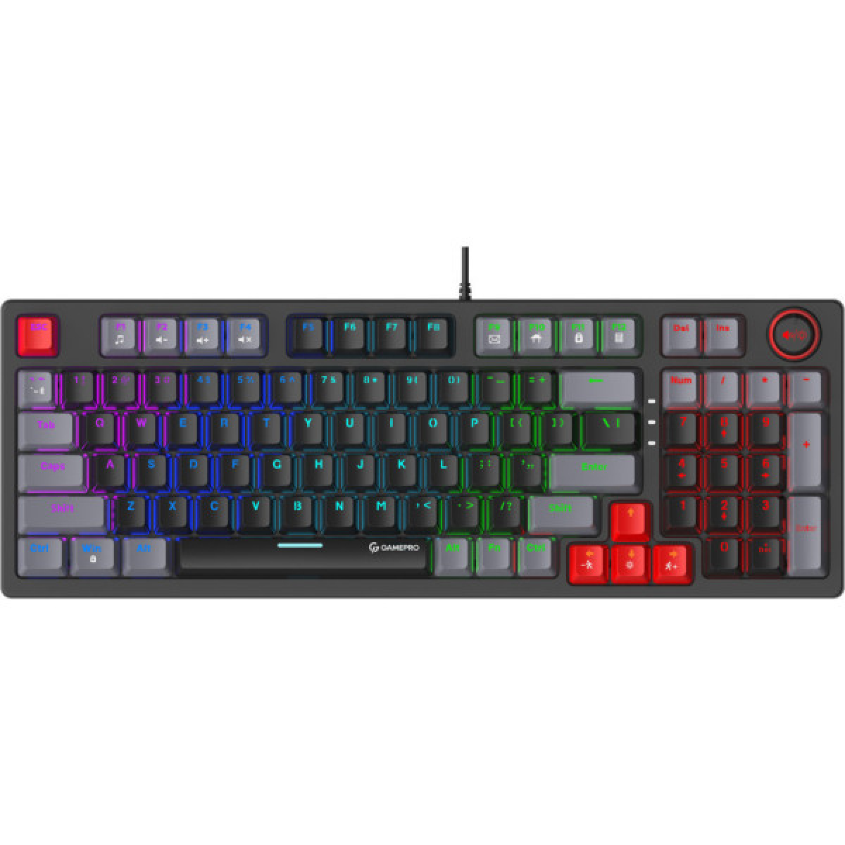 Клавіатура GamePro MK120B LED Blue Switches USB Black (MK120B) - Фото 1