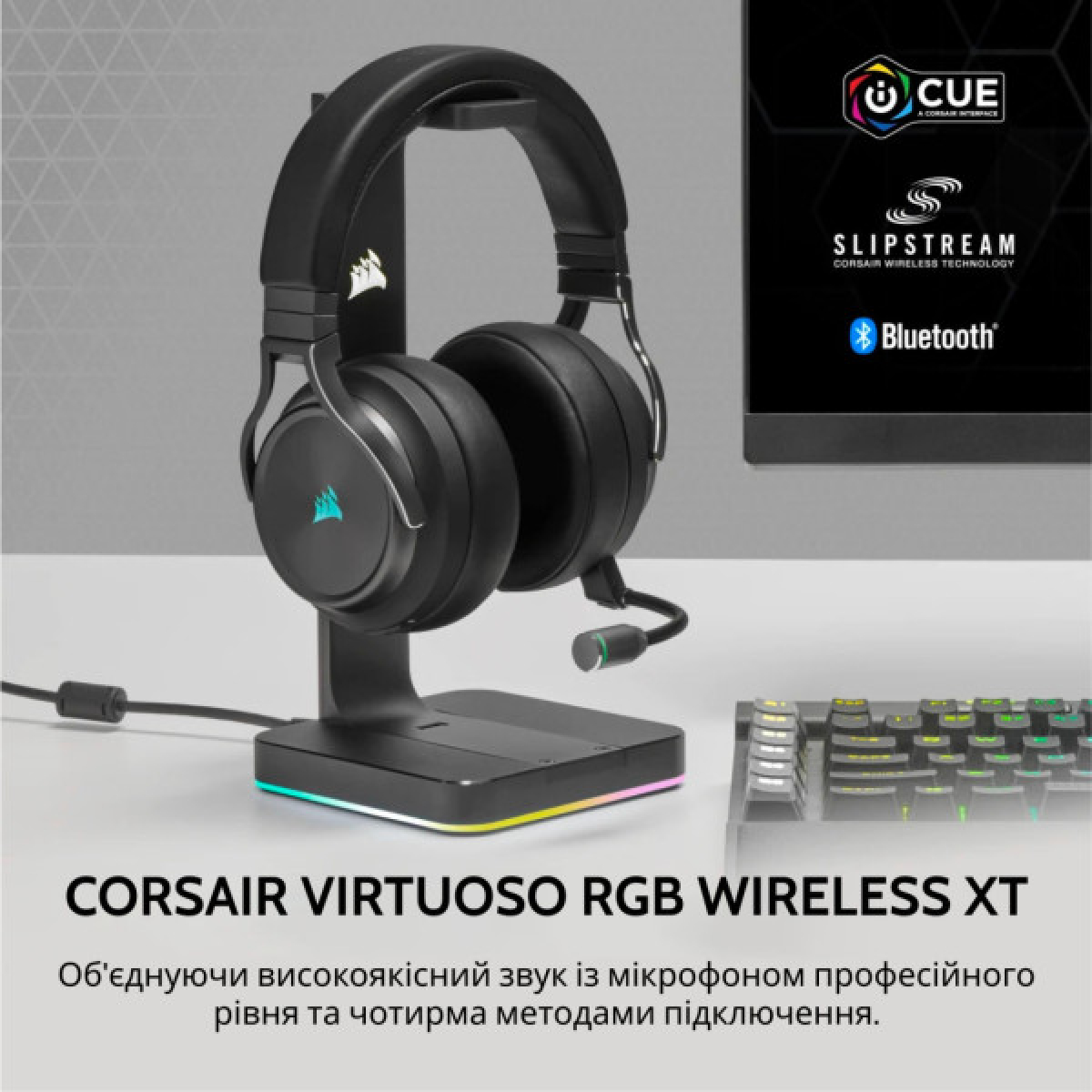 Навушники Corsair Corsair Virtuoso RGB Wireless XT (CA-9011188-EU) - Фото 2