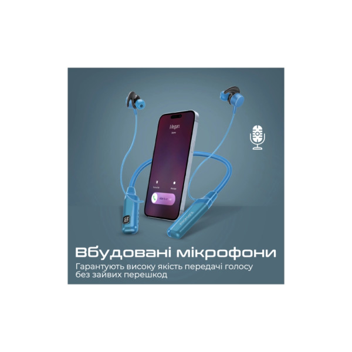 Наушники Promate Blend Blue (blend.blue) - Фото 8