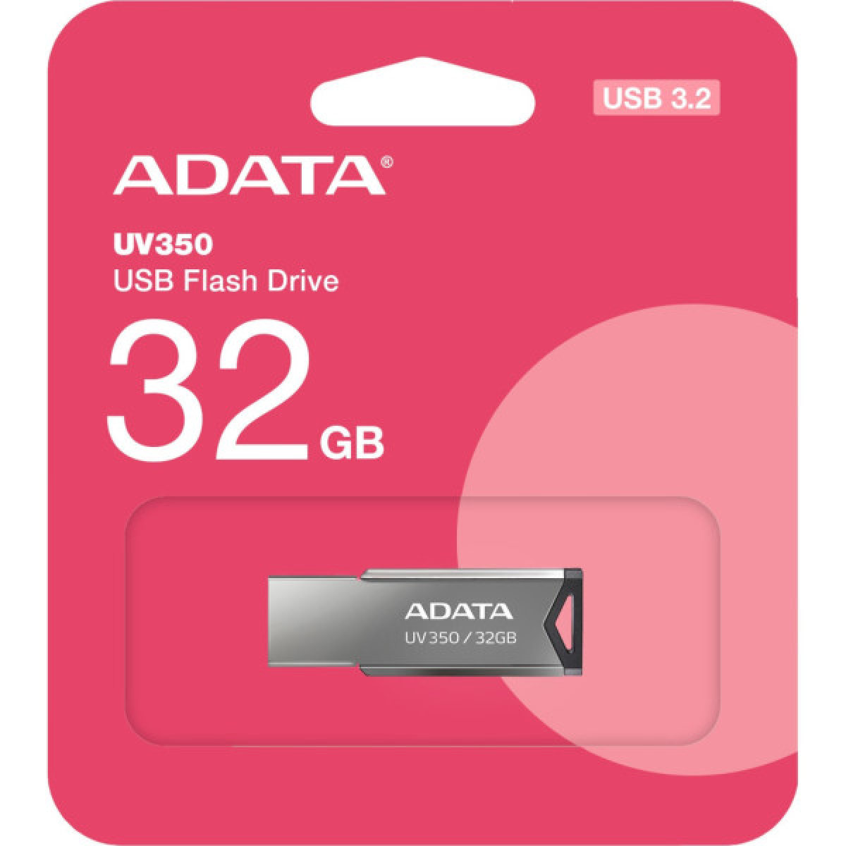 USB флеш накопичувач ADATA 32GB UV350 Metallic USB 3.2 (AUV350-32G-RBK) - Фото 5