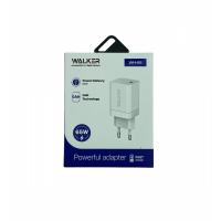 Мережевий зарядний пристрій WALKER WH-65, 65W, PD GaN Technology, USB-C White