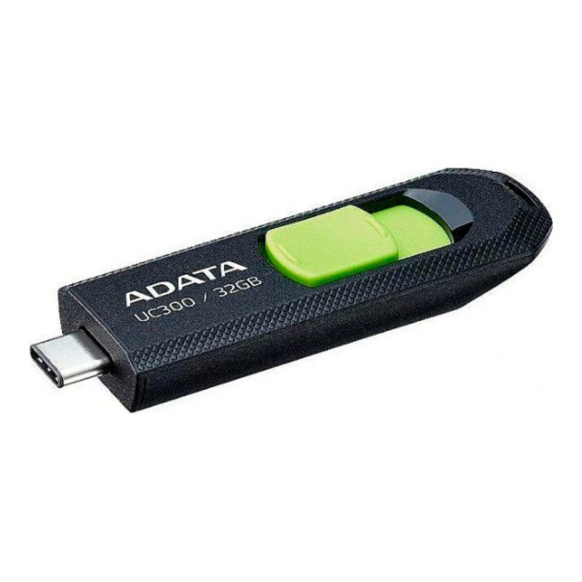 USB флеш накопитель ADATA 32GB UC300 Black/Green Type-C USB 3.2 (ACHO-UC300-32G-RBK/GN) - Фото 2