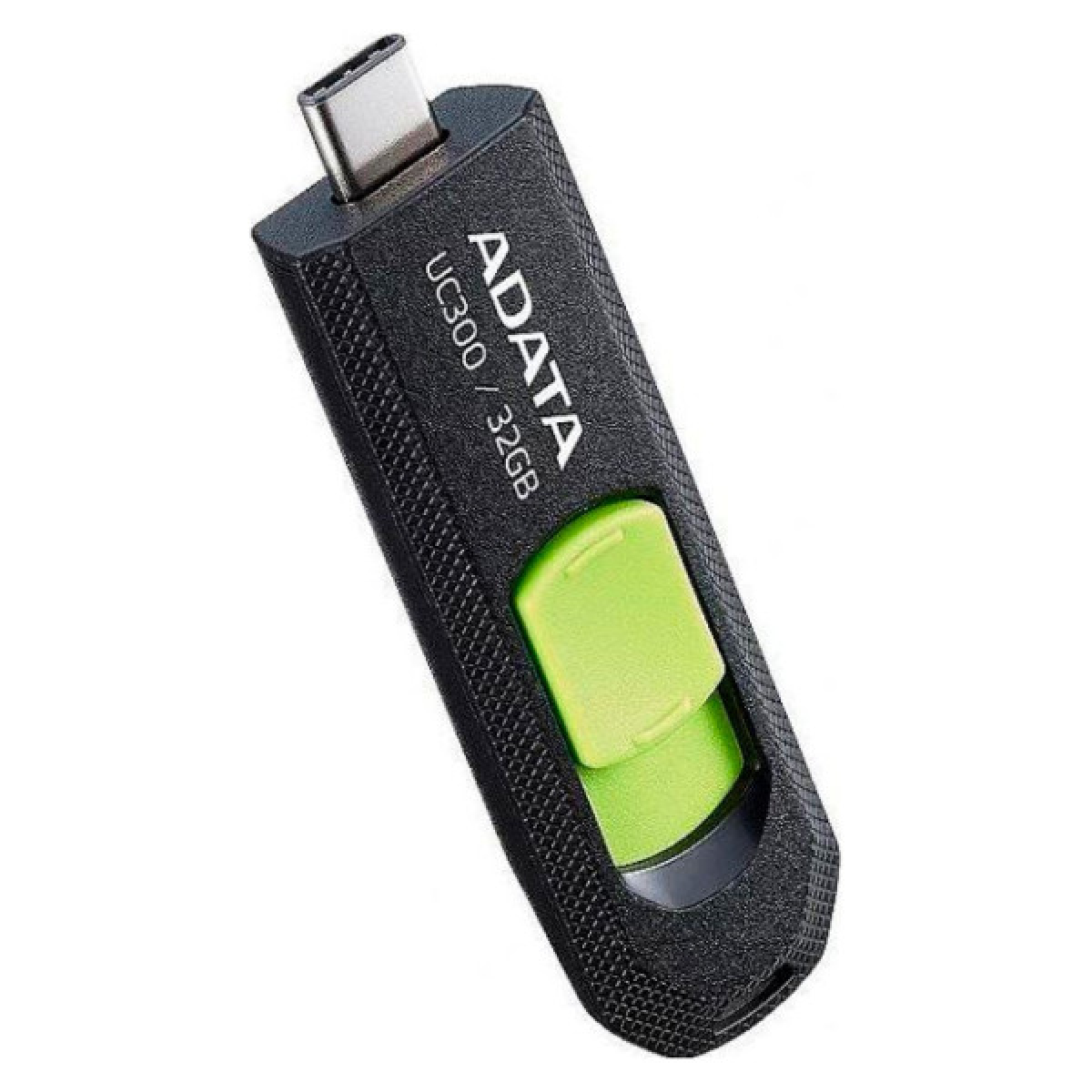 USB флеш накопитель ADATA 32GB UC300 Black/Green Type-C USB 3.2 (ACHO-UC300-32G-RBK/GN) - Фото 3