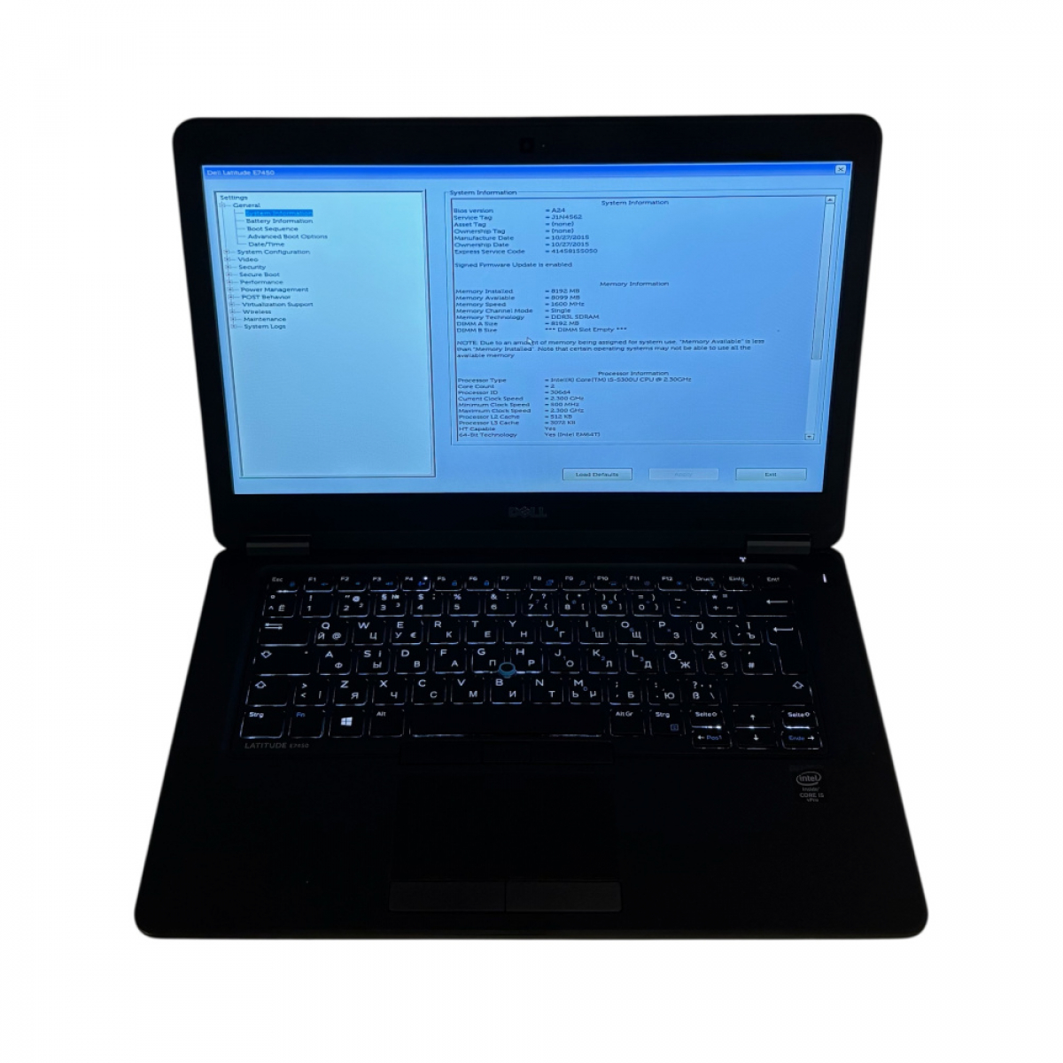 Ноутбук DELL E7450 i5-5300U/8/120 SSD - Class A- - Фото 6
