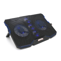 Подставка для ноутбука IceCoorel 10-15.6", 2*140mm + 3*70mm 1400 RPM, 2*USB, 410x290x26mm, Blue (A2)