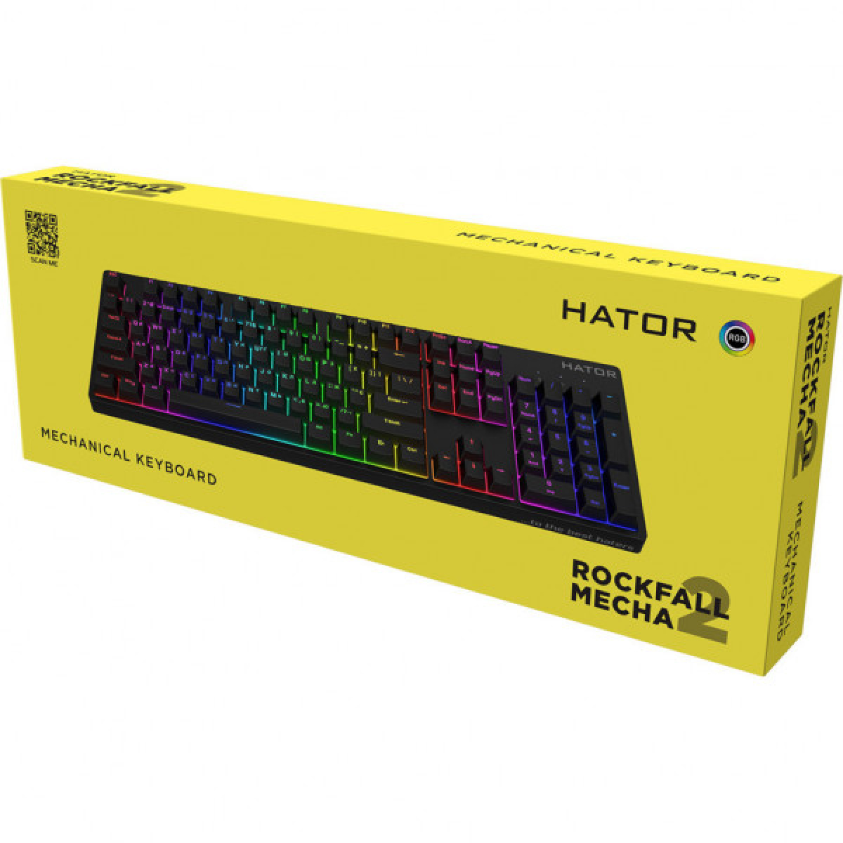 Клавіатура Hator Rockfall 2 Mecha Orange USB Black (HTK-710) - Фото 6