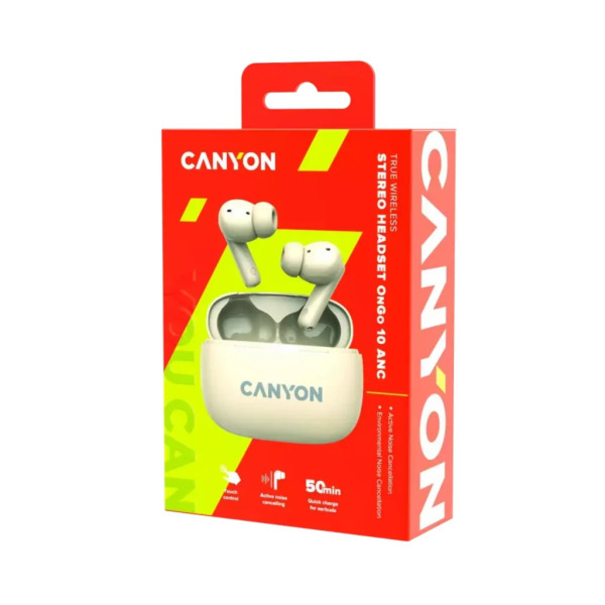Навушники Canyon TWS-10 OnGo ANC ENC Beige (CNS-TWS10BG) - Фото 8