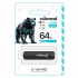 USB флеш накопичувач Wibrand 64GB Grizzly Black USB 2.0 (WI2.0/GR64P3B) - Фото 2
