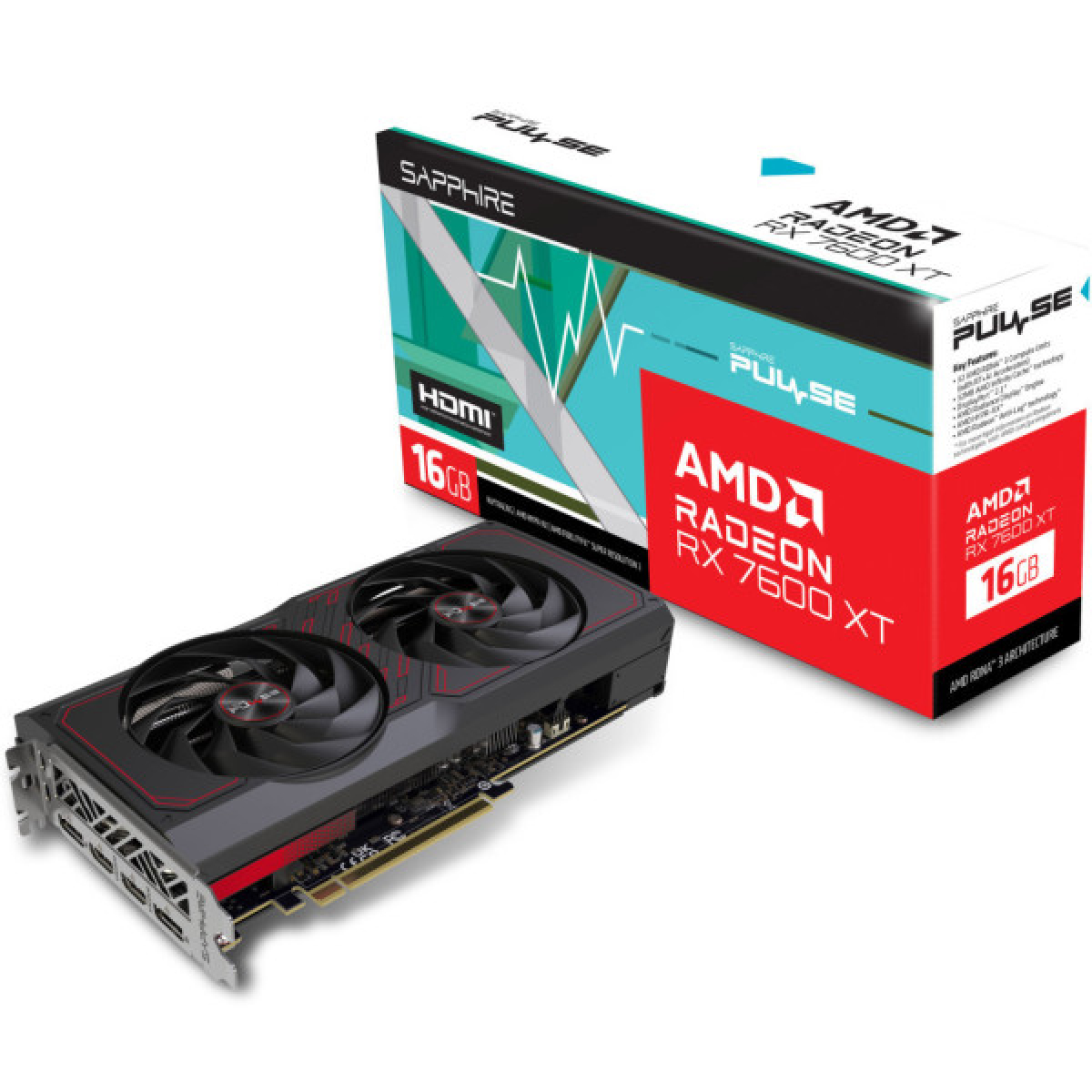 Відеокарта Sapphire Radeon RX 7600 XT 16GB PULSE (11339-04-20G) - Фото 8