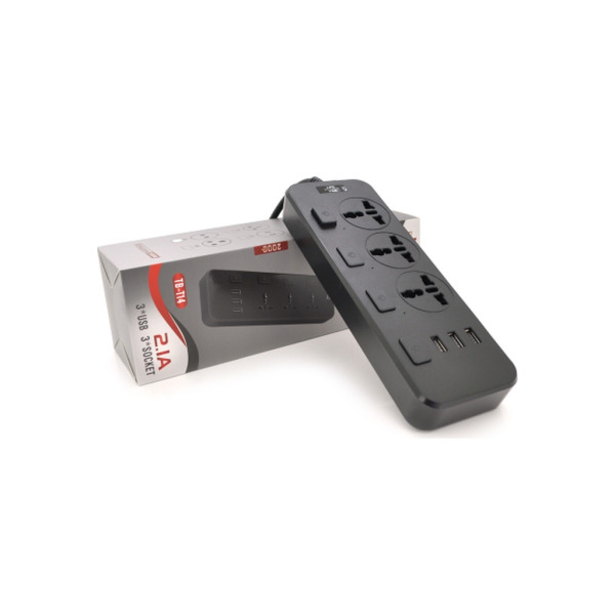 Сетевой фильтр питания Voltronic TВ-Т14, 3роз, 3*USB Black (ТВ-Т14-Black) - Фото 2