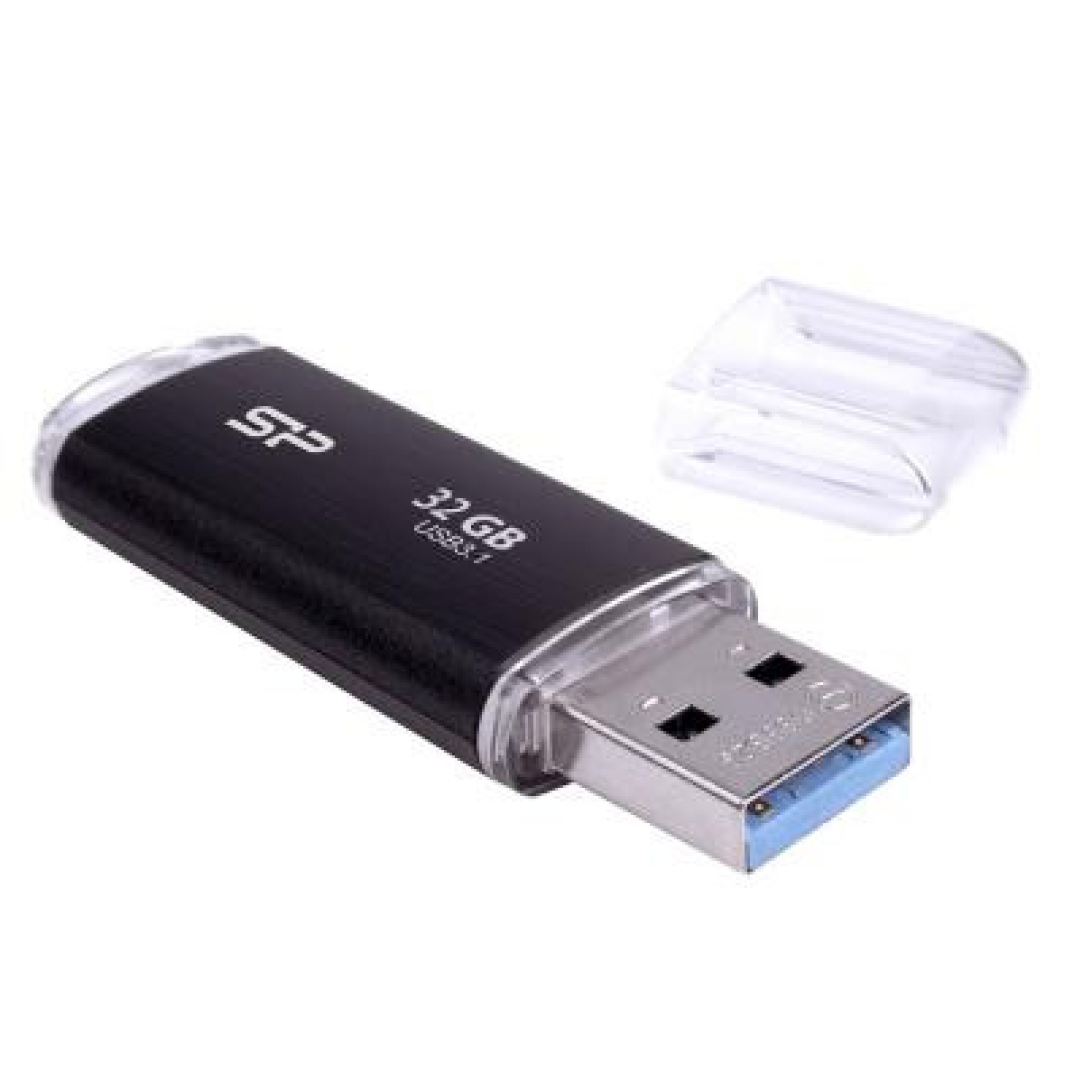 USB флеш накопитель Silicon Power 32GB Blaze B02 Black USB 3.0 (SP032GBUF3B02V1K) - Фото 2