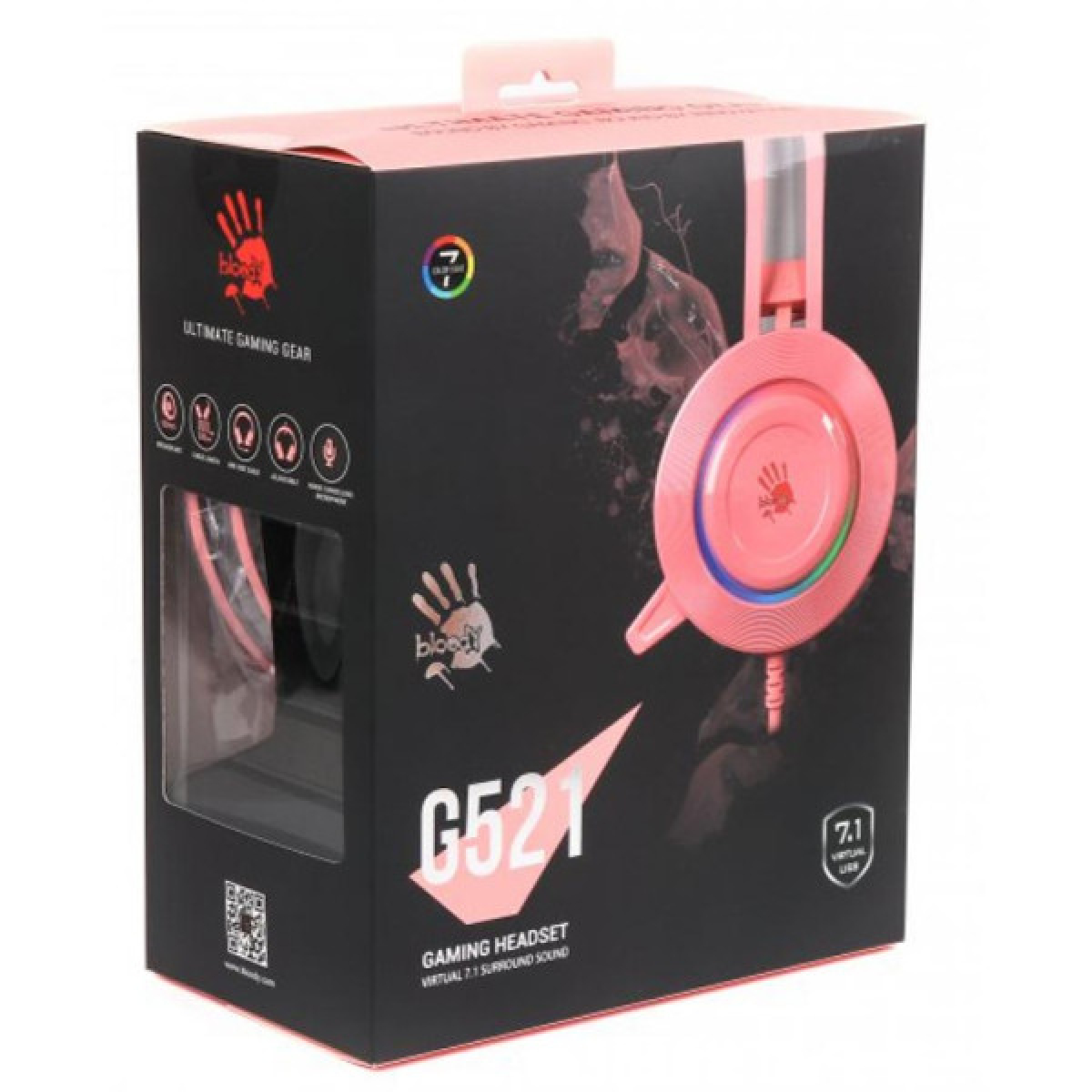 Наушники A4Tech Bloody G521 Pink - Фото 6