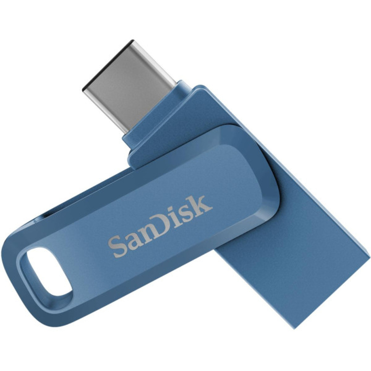 USB флеш накопичувач SanDisk 64GB Dual Drive Go Navy Blue USB 3.1 + Type-C (SDDDC3-064G-G46NB) - Фото 2
