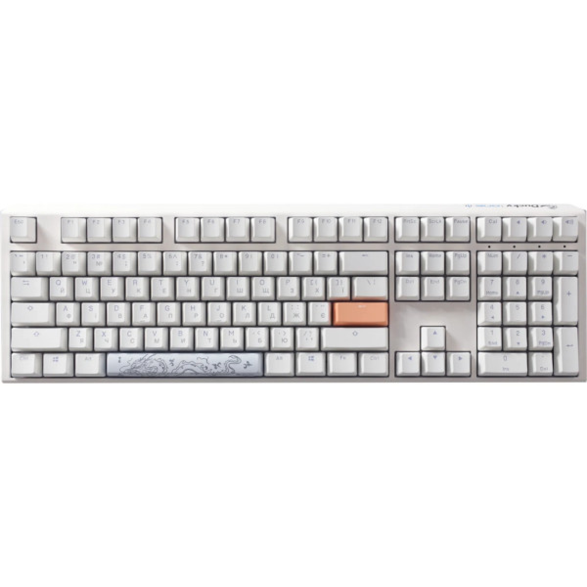 Клавіатура Ducky One 3 Cherry MX Red RGB UA USB White (DKON2108ST-RUAPXPWWWSC1) - Фото 2