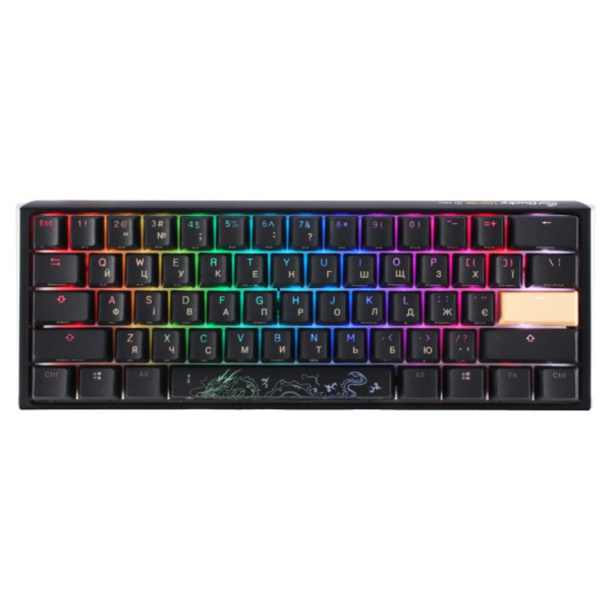 Клавіатура Ducky One 3 Mini Cherry MX Speed Silver RGB UA USB Black (DKON2161ST-PUAPXCLAWSC1) - Фото 1