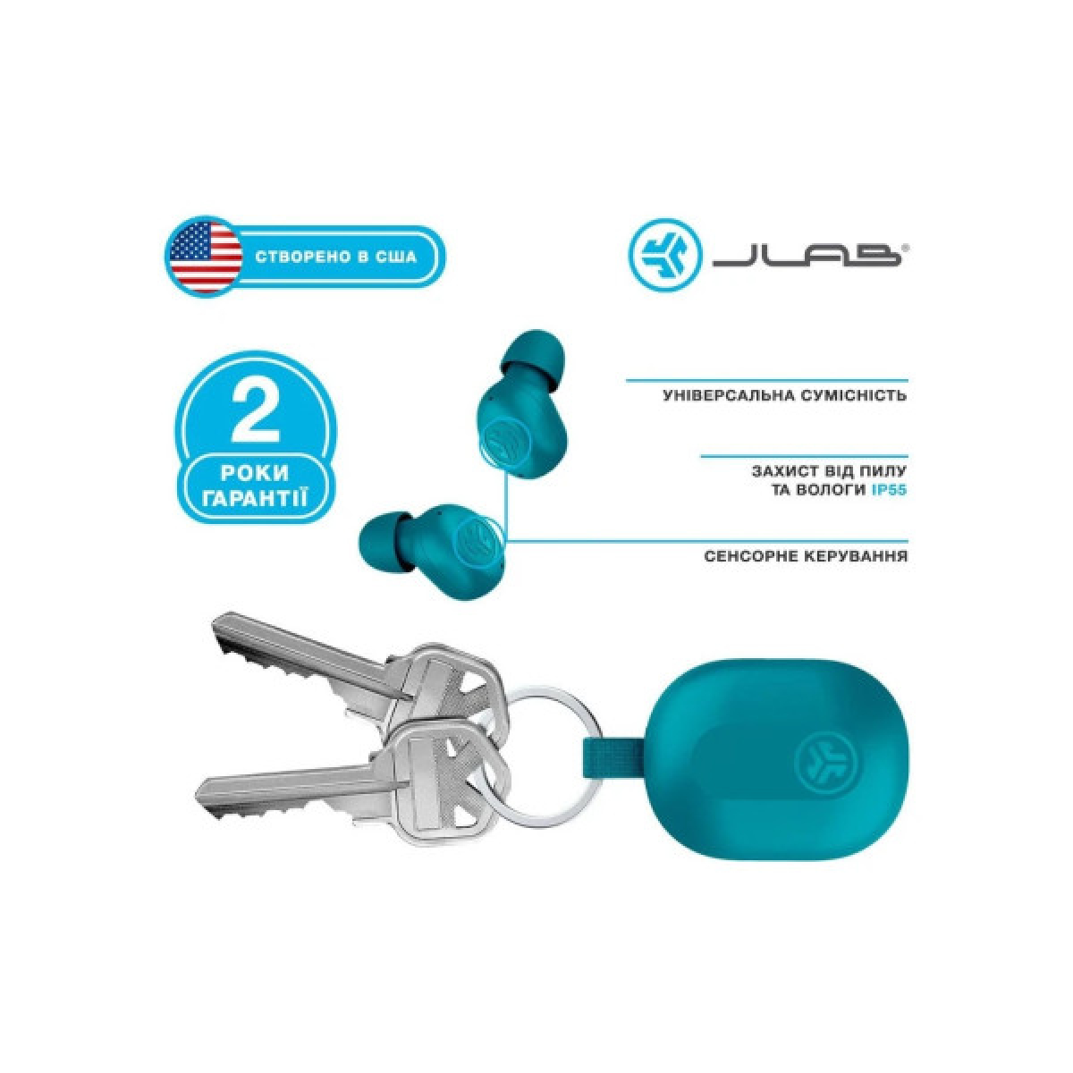 Наушники Jlab JBuds Mini Aqua Teal (IEUEBJBMINIRAQUA124) - Фото 5