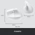 Мишка Logitech Lift Vertical Ergonomic Wireless/Bluetooth for Business Off-white (910-006496) - Фото 9