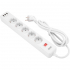 Сетевой фильтр питания 2E 5XSchuko, 3G*1.5мм, 3*USB-A, 2м, white (2E-SP515M2USBWH) - Фото 1