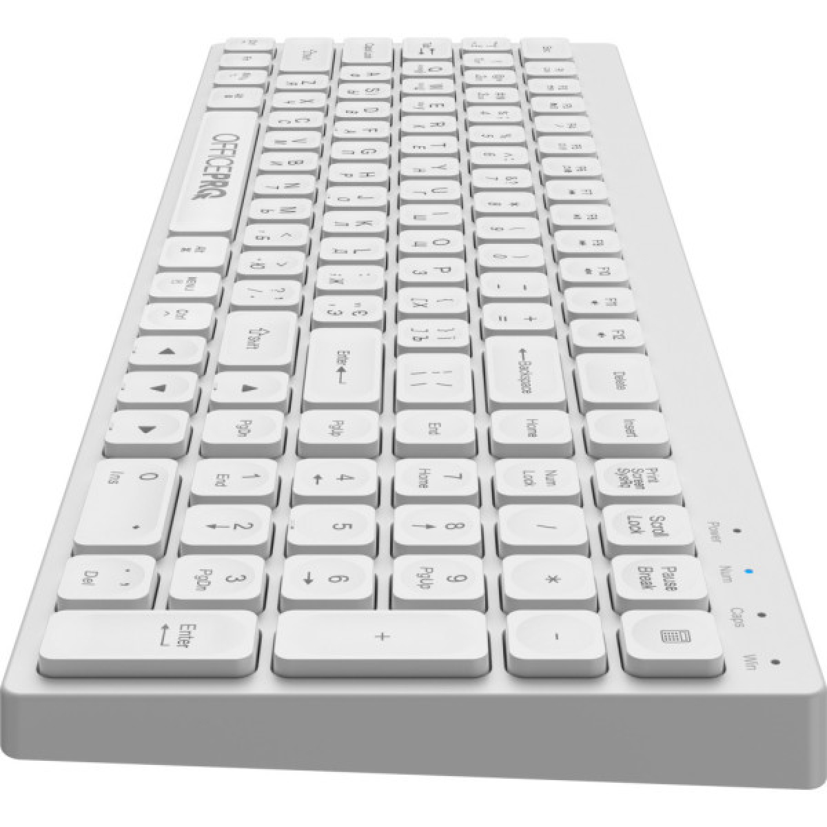 Клавіатура OfficePro SK985W Wireless/Bluetooth White (SK985W) - Фото 5
