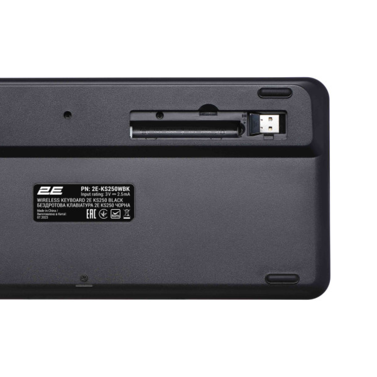 Клавіатура 2E KS250 Wireless USB/Bluetooth UA Black (2E-KS250WBK_UA) - Фото 3