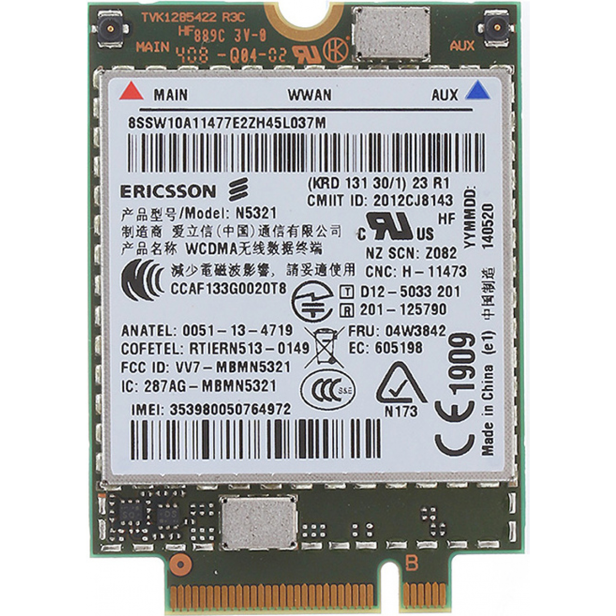 Модем 3G Ericsson N5321 m.2, для ноутбуків Lenovo