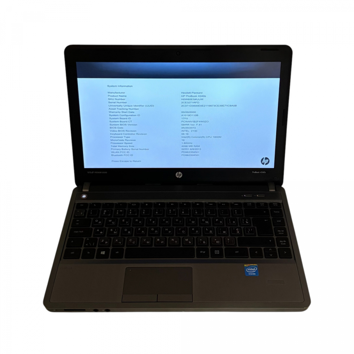 Ноутбук HP ProBook 4340s Celeron 1000M/4/320 HDD - Уценка - Фото 5