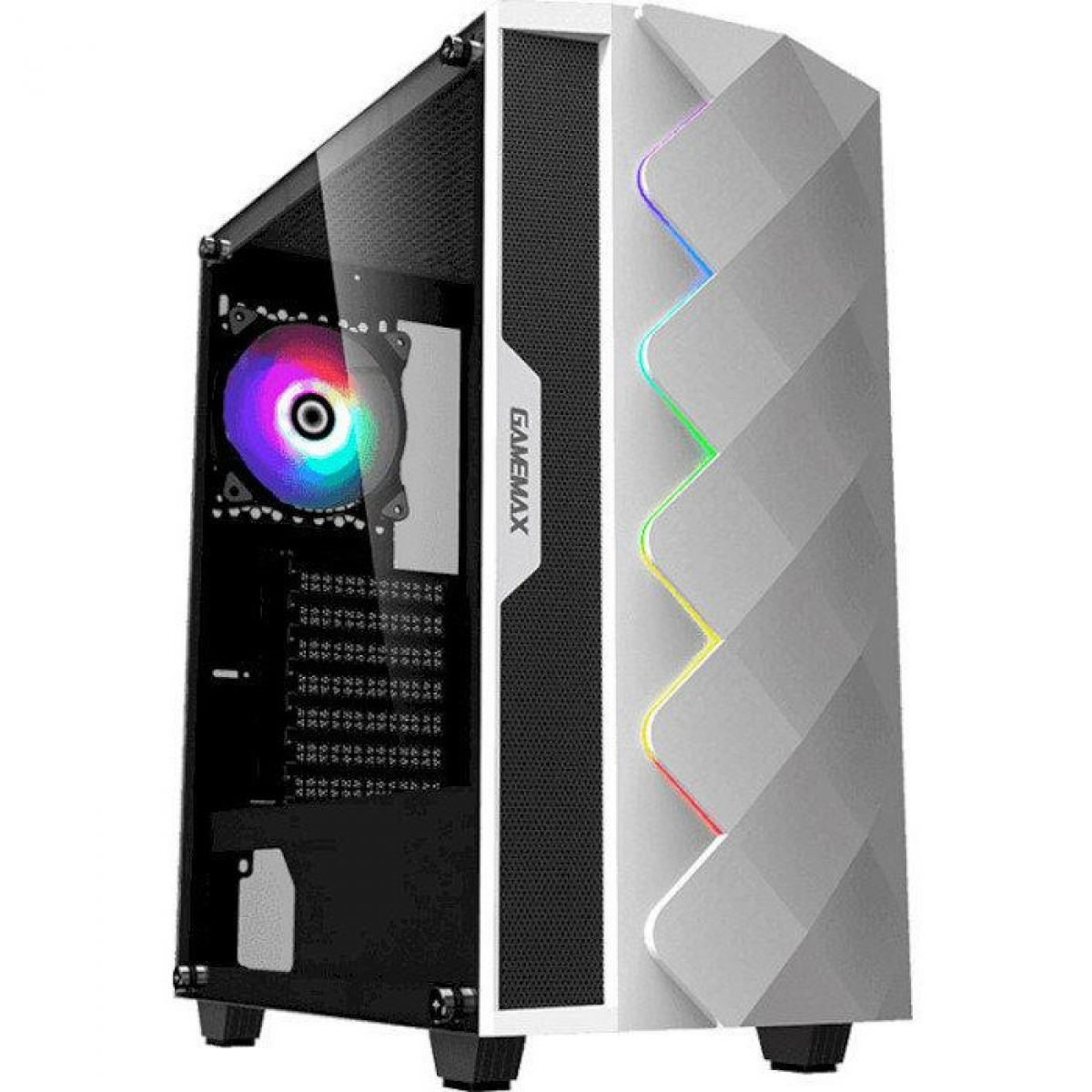 Комп'ютерний корпус GameMax Diamond COC White, Miditower  - Фото 2