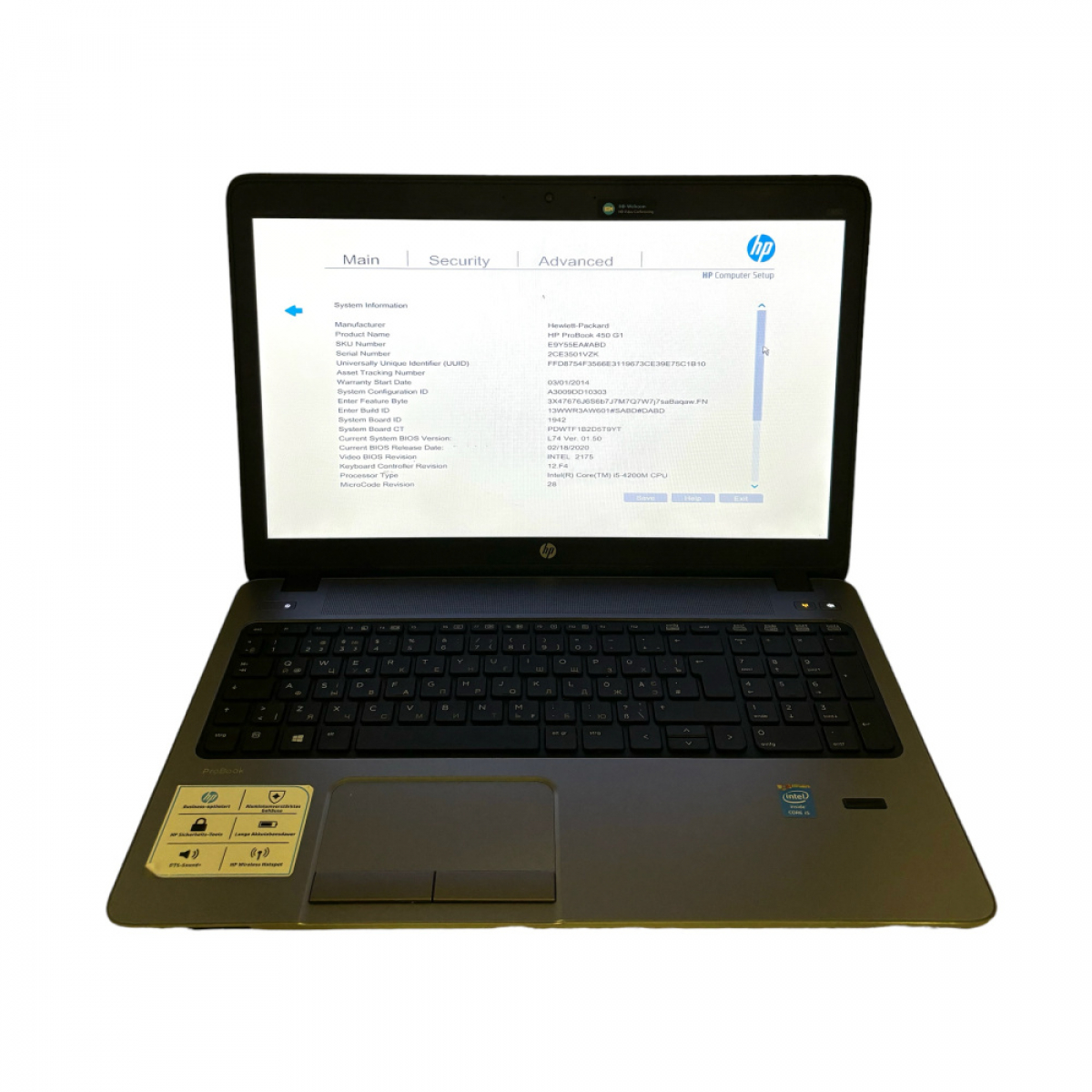 Ноутбук HP ProBook 450 G1 i5-4200M/4/250 SSD - Уценка - Фото 5