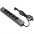 Сетевой фильтр питания 2E 5XSchuko, 3G*1.5мм, 3*USB-A, 2м, black (2E-SP515M2USBBK) - Фото 1