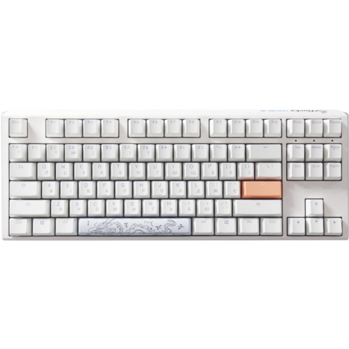 Клавіатура Ducky One 3 TKL Cherry MX Speed Silver RGB UA USB White (DKON2187ST-PUAPXPWWWSC1) - Фото 2