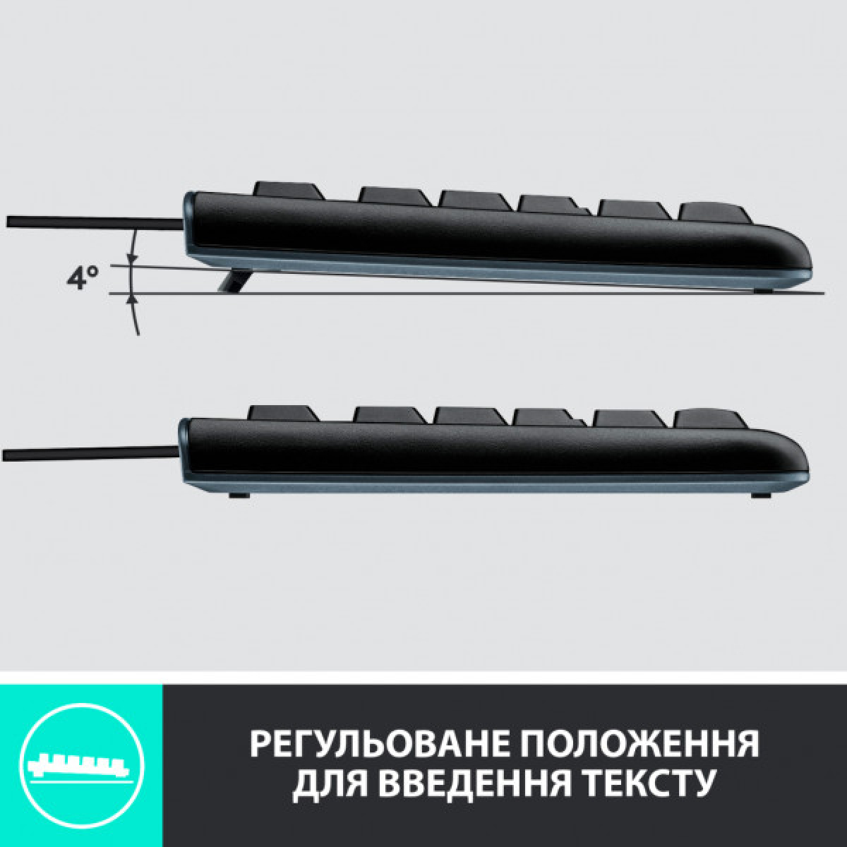 Комплект Logitech MK120 USB UA Black (920-002563) - Фото 7