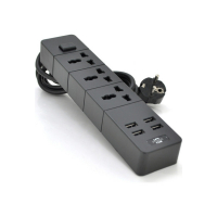 Сетевой фильтр питания Voltronic TВ-Т08, 3роз, 4*USB Black (ТВ-Т08-Black)