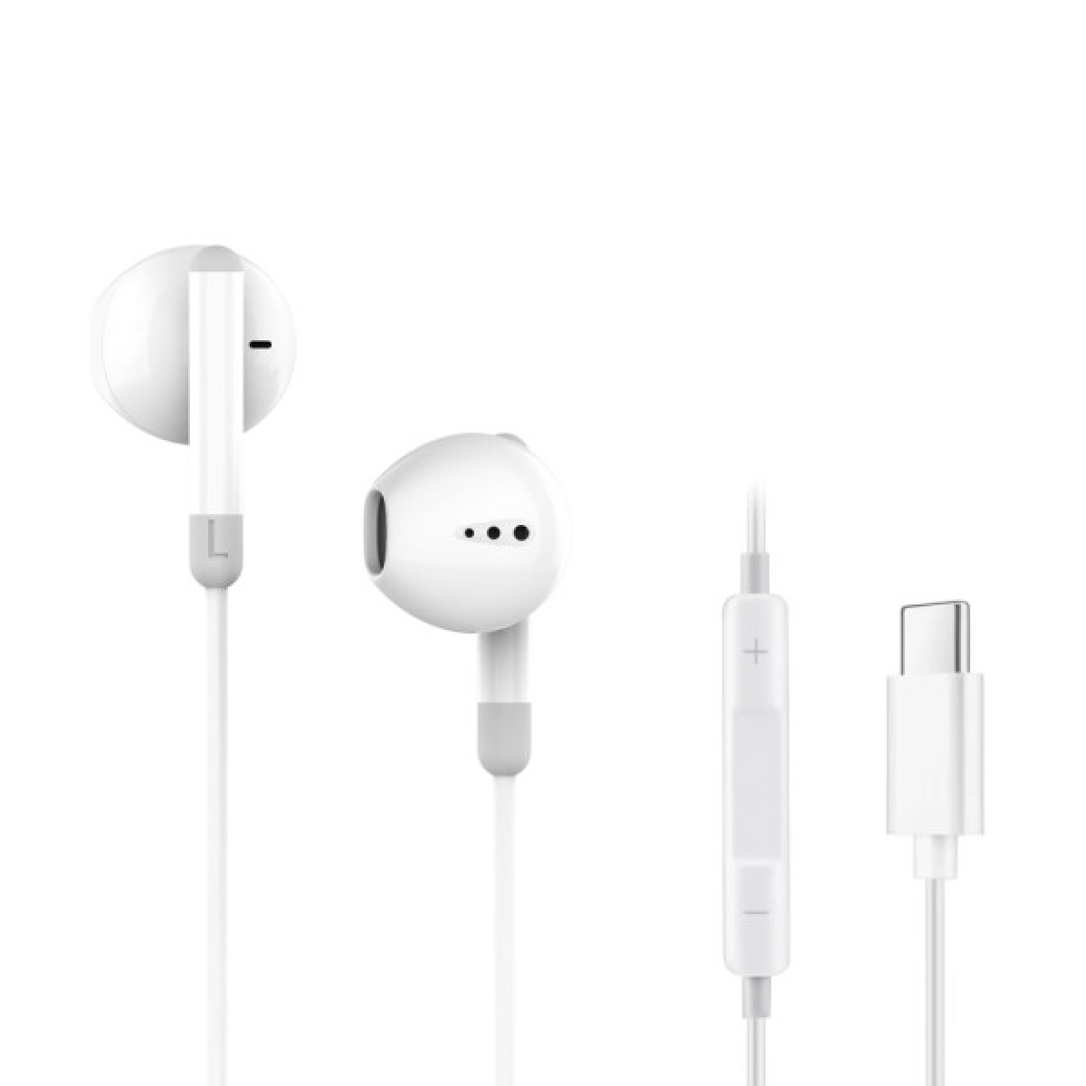 Наушники Ergo VM-730 Type-C Earphones White (VM-730W) - Фото 1