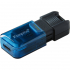 USB флеш накопичувач Kingston 64GB DataTraveler 80 M USB-C 3.2 Blue/Black (DT80M/64GB) - Фото 2